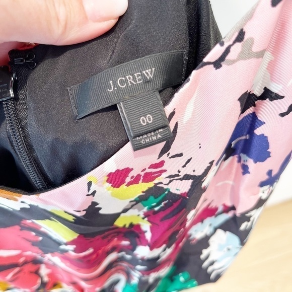 jcrew Silk Floral brushstroke Dress - Picture 10 of 13